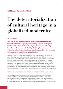 The deterritorialization of cultural heritage
