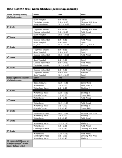 HES FIELD DAY 2013: Game Schedule (event map on back)