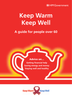 Keep Warm, Keep Well - a guide for people over 60