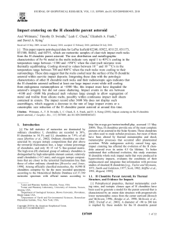 Impact cratering on the H chondrite parent asteroid