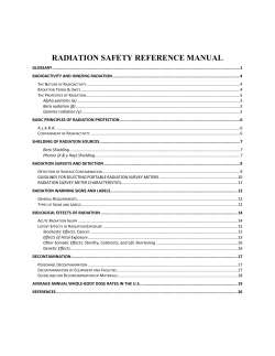 Radiation Safety Reference Manual
