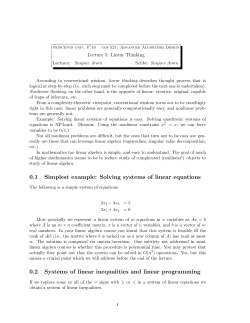 0.1 Simplest example: Solving systems of linear equations 0.2