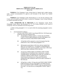 Ordinance No. 864 - Champaign County Clerk