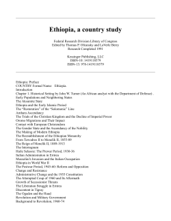Ethiopia, a country study - South African History Online