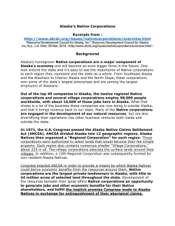 Alaska Native Corporations&hellip;