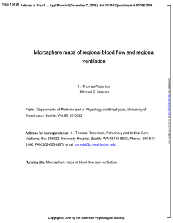 Microsphere maps of regional blood flow and regional ventilation