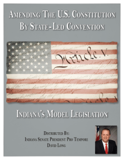 Amending the U.S. Constitution by State-Led Convention