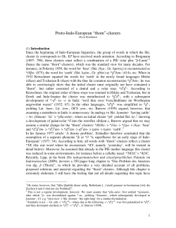 Proto-Indo-European &ldquo;thorn&rdquo;-clusters