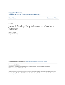 James A. Mackay: Early Influences on a