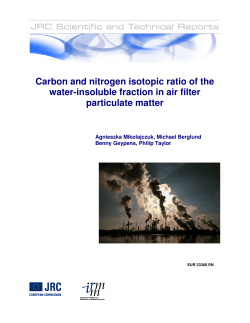 Carbon and nitrogen isotopic ratio of the water
