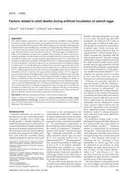 Factors related to shell deaths during artificial incubation of ostrich