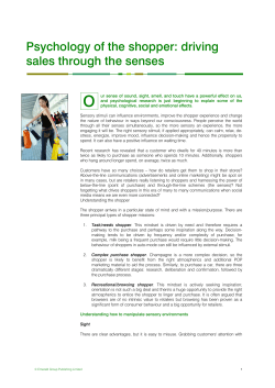 Psychology of the shopper: driving sales through the senses