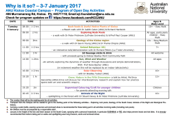 Open day activities - Kioloa Coastal Campus