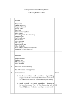 October Minutes - St. Mary`s Primary School