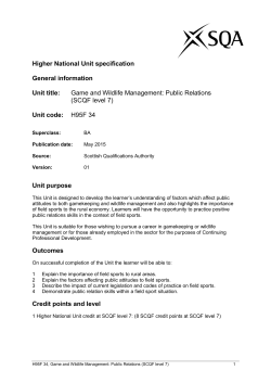 national unit specification: general information