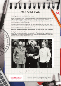 Cold War - BAE Systems Education programme