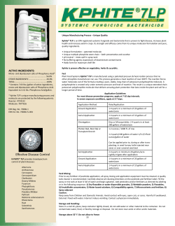 Sell Sheet - Plant Food Company