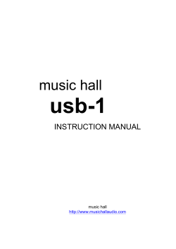 manual - Music Hall Audio