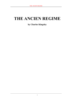 THE ANCIEN REGIME
