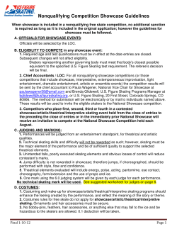 Nonqualifying Competition Showcase Guidelines