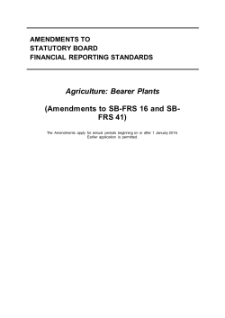 Amendments to SB-FRS 16 and SB-FRS 41