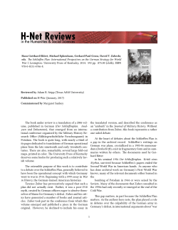 Untitled [Adam Seipp on The Schlieffen Plan: International - H-Net