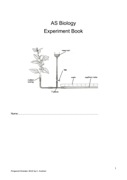 AS Biology Experiment Book