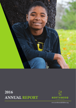 2016 annual report - Northwood Children`s Services