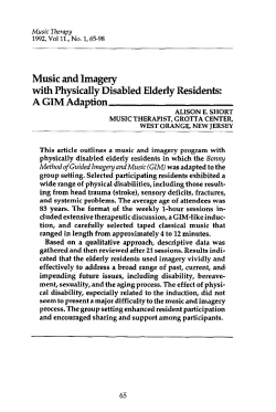 Music and Imagery with Physically Disabled Elderly Residents: A