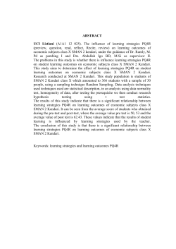 (A1A1 12 025). The influence of learning strategies PQ4R