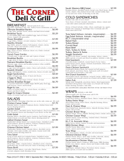 SALADS COLD SANDWICHES