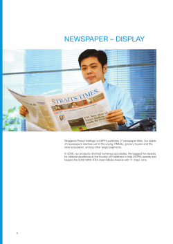 newspaper &ndash; display - Singapore Press Holdings