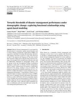 Towards thresholds of disaster management performance