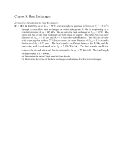 Chapter 8: Heat Exchangers