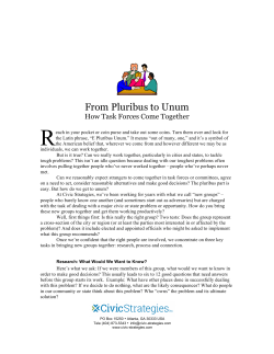 From Pluribus to Unum