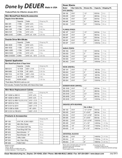 Complete Deuer Parts List