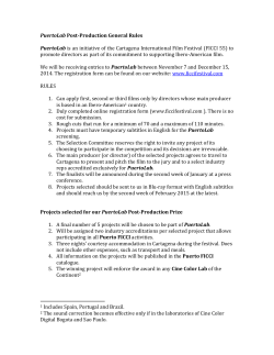 PuertoLab Post-Production General Rules PuertoLab is an initiative