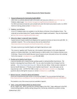 Diabetes Education Materials