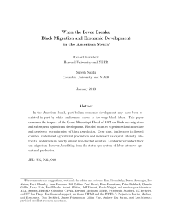 Black Migration and Economic Development in