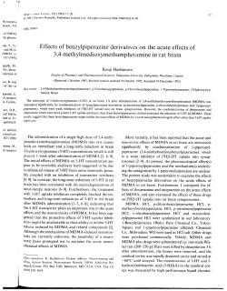 Effects of benzylpiperazine derivatives on the acute effects of NMDA