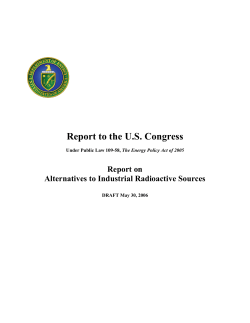 Alternatives to Industrial Radioactive Sources DRAFT