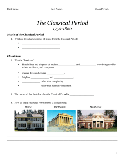 The Classical Period
