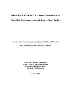 Submission to VEAC on Yorta Yorta Connections with River Red