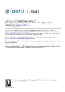 A Method for Detecting Structure in Sociometric Data