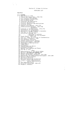 1--New France to 1748 2--French and Indian Wars