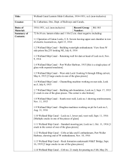 Welland Canal Lantern Slide Collection - RG 583