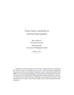 Unions, Norms, and the Rise in American Wage Inequality