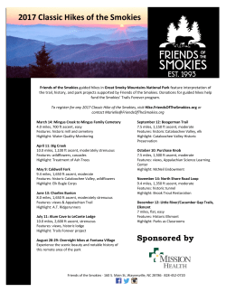 2017 Classic Hikes of the Smokies