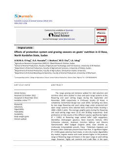 Effects of protection system and grazing seasons on goats` nutrition