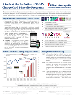 A Look at the Evolution of Kohl`s Charge Card